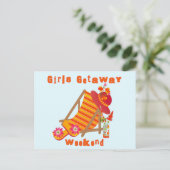 Meisjes Getaway Weekend T-shirts en geschenken Briefkaart (Staand voorkant)