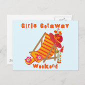 Meisjes Getaway Weekend T-shirts en geschenken Briefkaart (Voorkant / Achterkant)