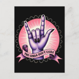 Meisjes geven niet om feminisme briefkaart