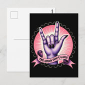 Meisjes geven niet om feminisme briefkaart (Voorkant / Achterkant)