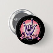 Meisjes geven niet om feminisme ronde button 5,7 cm (Voorkant /achterkant)