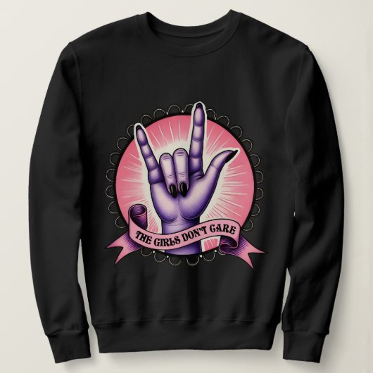 Meisjes geven niet om feminisme trui (Design voorkant)