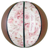 Meisjes Gift Cadeau Blush Pink  Floral Basketbal (Verticaal)