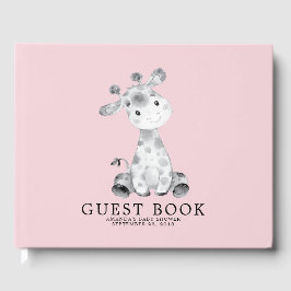 Meisjes Giraffe Baby shower Gastenboek