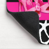 Meisjes Giraffe drukken roze schoten af met naam Muismat (Hoek)