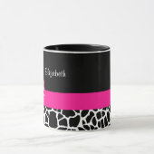 Meisjes Giraffe printroze pompen en naam Mok (Midden)