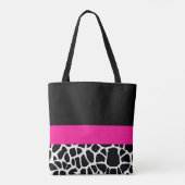 Meisjes Giraffe printroze pompen en naam Tote Bag (Achterkant)