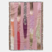 Meisjes Glam Gold Pink Glitter Metallic Borstels Deken (Voorkant Verticaal)