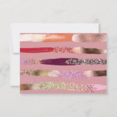 Meisjes Glam Gold Pink Glitter Metallic Borstels Save The Date (Achterkant)