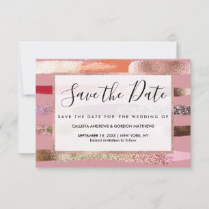 Meisjes Glam Gold Pink Glitter Metallic Borstels Save The Date