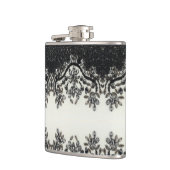 Meisjes glamour zwart wit flessenpatroon heupfles (Links)