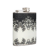 Meisjes glamour zwart wit flessenpatroon heupfles (Rechts)