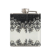 Meisjes glamour zwart wit flessenpatroon heupfles (Achterkant)