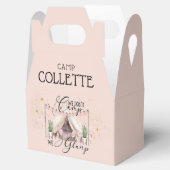 Meisjes glamping Birthday party onder de sterren Bedankdoosjes (Geopend)