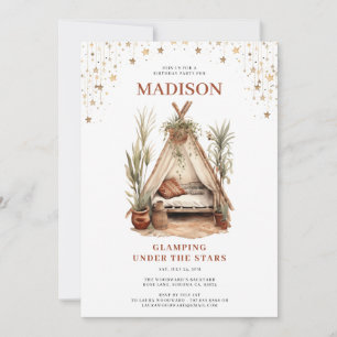 Meisjes Glamping Verjaardagsfeest Onder De Sterren Kaart