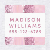 Meisjes Glitter Chic Modern Persoonlijke kleding Labels (Design 2)