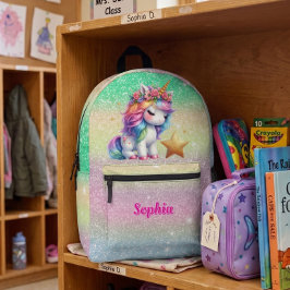 Meisjes Glitter eenhoorn magische ster Bedrukte Rugzak
