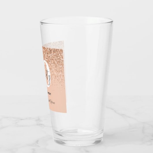 Meisjes glitter glans modern verjaardagsglas glas (Links)