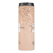 Meisjes glitter glinsteren moderne 21ste verjaarda thermosbeker (Achterkant)