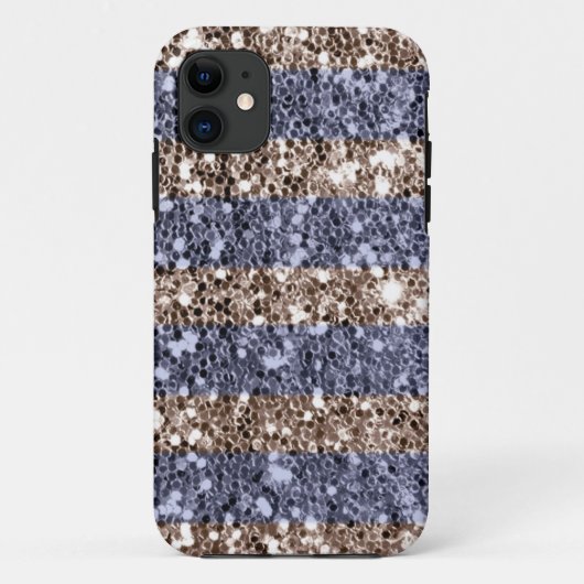 Meisjes glitter kijken stripes in Violet Silver Case-Mate iPhone Case (Achterkant)
