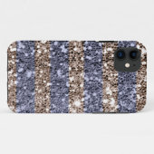 Meisjes glitter kijken stripes in Violet Silver Case-Mate iPhone Case (Achterkant (horizontaal))