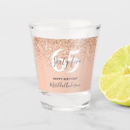 Meisjes glitter smaken modern verjaardagsglas shot glas