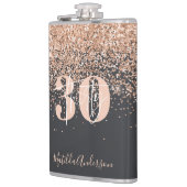 Meisjes glitter smaken moderne 30e verjaardag  heupfles (Links)