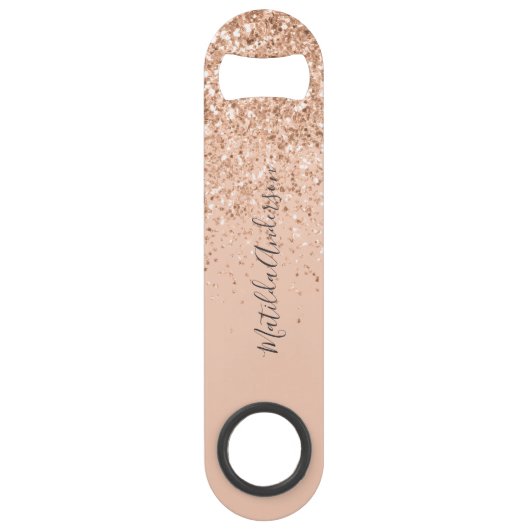 Meisjes glitter smaken moderne 30e verjaardag speed flessenopener (Achterkant)