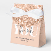 Meisjes glitter smulkle moderne 30ste verjaardag bedankdoosjes (Voorkant Zijde)