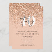 Meisjes glitter smulkle moderne 40e verjaardag (Voorkant / Achterkant)