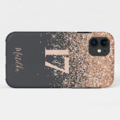 Meisjes glitter sparkle modern verjaardagscadeautj Case-Mate iPhone case (Achterkant (horizontaal))
