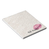 Meisjes Gold Peach-leopard printroze lips Kus Notitieblok (Schuin)