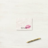 Meisjes Gold Peach-leopard printroze lips Kus Post-it® Notes (Op bureau)