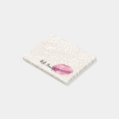 Meisjes Gold Peach-leopard printroze lips Kus Post-it® Notes (Schuin)