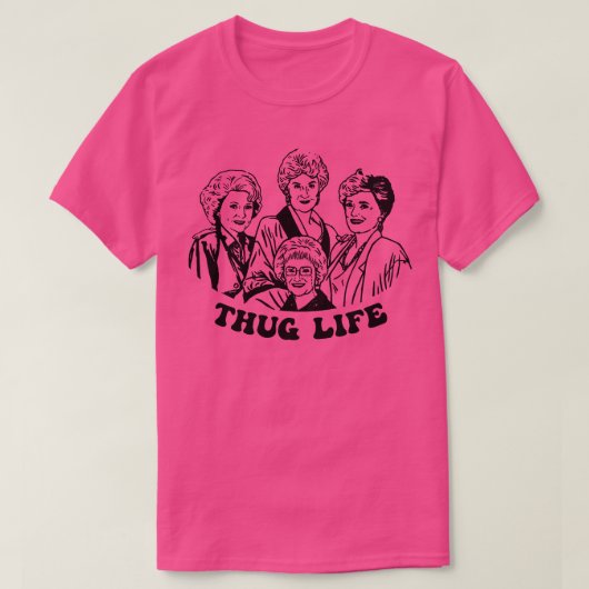  Meisjes Golden Thug Life 80s Retro T-shirt (Design voorkant)