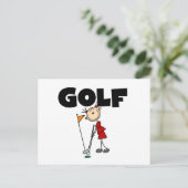 Meisjes GOLF Briefkaart (Staand voorkant)