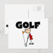 Meisjes GOLF Briefkaart (Voorkant / Achterkant)