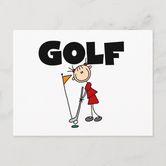 Meisjes GOLF Briefkaart (Voorkant)