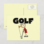 Meisjes GOLF Briefkaart (Voorkant / Achterkant)