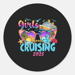 Meisjes Gone Cruising 2025 Cruise Vakantie Trip Fu Ronde Sticker
