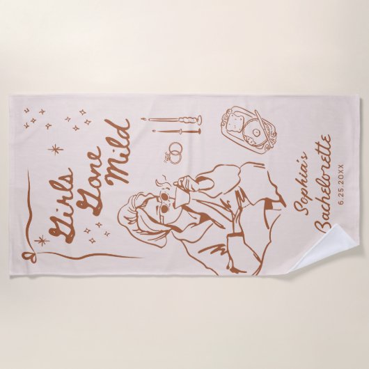 Meisjes Gone Mild Bachelorette Party Spa Handdoek (Voorkant)