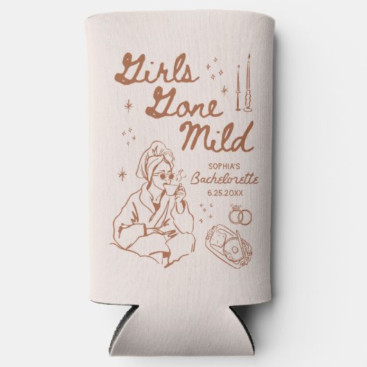 Meisjes Gone Mild Bachelorette Slim Koelboxxen Seltzer Blikjeskoeler (Voorkant)