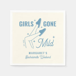 Meisjes Gone Mild Blue Trendy Spa Bachelorette Servet