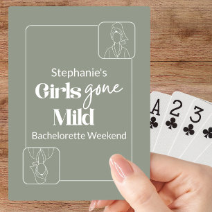 Meisjes Gone Mild Chic Sage Bachelorette Spa Weeke Pokerkaarten