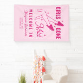 Meisjes Gone Mild Hand getrokken Bachelorette Welk Spandoek (Insitu)