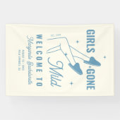Meisjes Gone Mild Hand getrokken Bachelorette Welk Spandoek (Horizontaal)