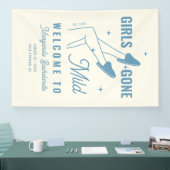Meisjes Gone Mild Hand getrokken Bachelorette Welk Spandoek (Beurs)