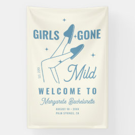 Meisjes Gone Mild Hand getrokken Bachelorette Welk Spandoek
