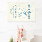 Meisjes Gone Mild Hand getrokken Bachelorette Welk Spandoek (Insitu)
