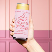 Meisjes Gone Mild Hand Getrokken Low-Key Bachelore Seltzer Blikjeskoeler